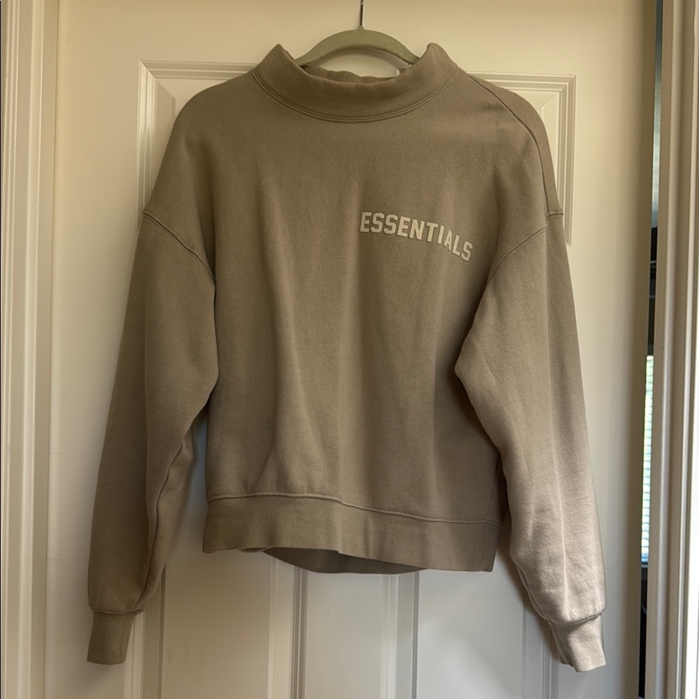 Essentials FOG Tan Mock Neck Sweatshirt (Big Kid)